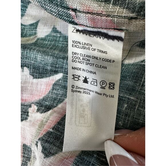 Zimmermann Floral Strapless Smocked Back Linen August Maxi Dress $725 - Picture 5 of 11